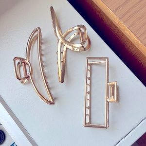 BUNDLE THREE JAWCLIPS GOLD